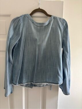 Cloth & Stone Anthropologie Chambray Open Back Top Size XS